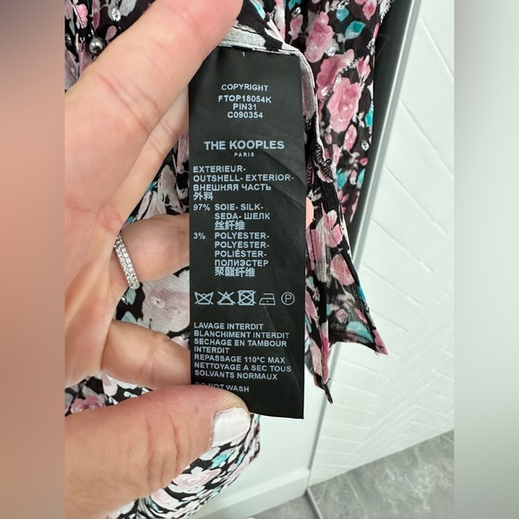 The Kooples floral print blouse size 2 - Picture 4 of 4